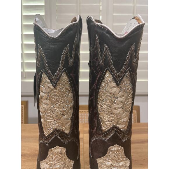 Tanner Mark Women's Horma 960 Western Boots Brown Leather Blunt Toe Size 8 NIB - Picture 5 of 16